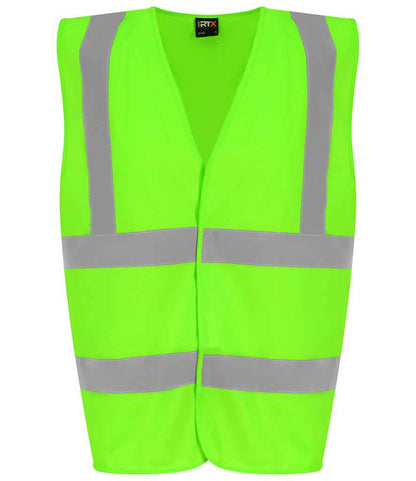 Pro RTX High Visibility Waistcoat | Lime Green - Eg Clothing UK