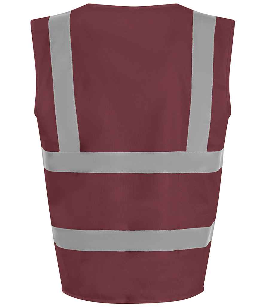 Pro RTX High Visibility Waistcoat | Maroon - Eg Clothing UK