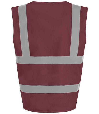 Pro RTX High Visibility Waistcoat | Maroon - Eg Clothing UK