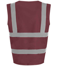 Pro RTX High Visibility Waistcoat | Maroon - Eg Clothing UK