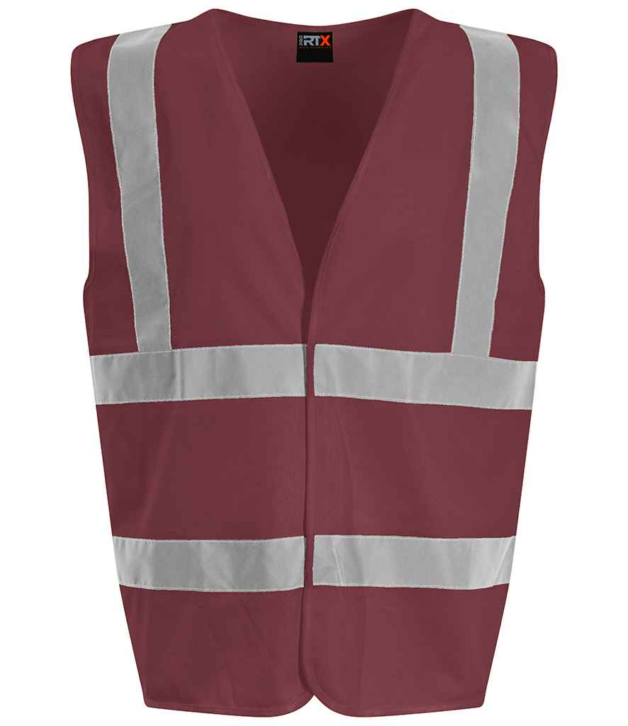 Pro RTX High Visibility Waistcoat | Maroon - Eg Clothing UK