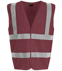Pro RTX High Visibility Waistcoat | Maroon - Eg Clothing UK
