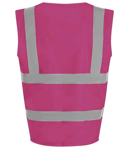 Pro RTX High Visibility Waistcoat | Raspberry - Eg Clothing UK