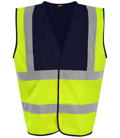 Pro RTX High Visibility Waistcoat | Yellow/Navy - Eg Clothing UK