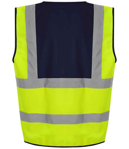 Pro RTX High Visibility Waistcoat | Yellow/Navy - Eg Clothing UK