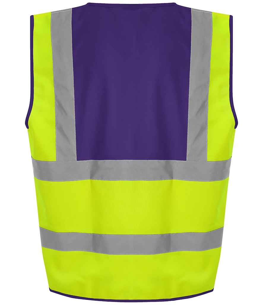 Pro RTX High Visibility Waistcoat | Yellow/Purple - Eg Clothing UK