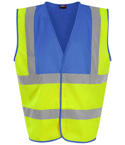 Pro RTX High Visibility Waistcoat | Yellow/Royal Blue - Eg Clothing UK
