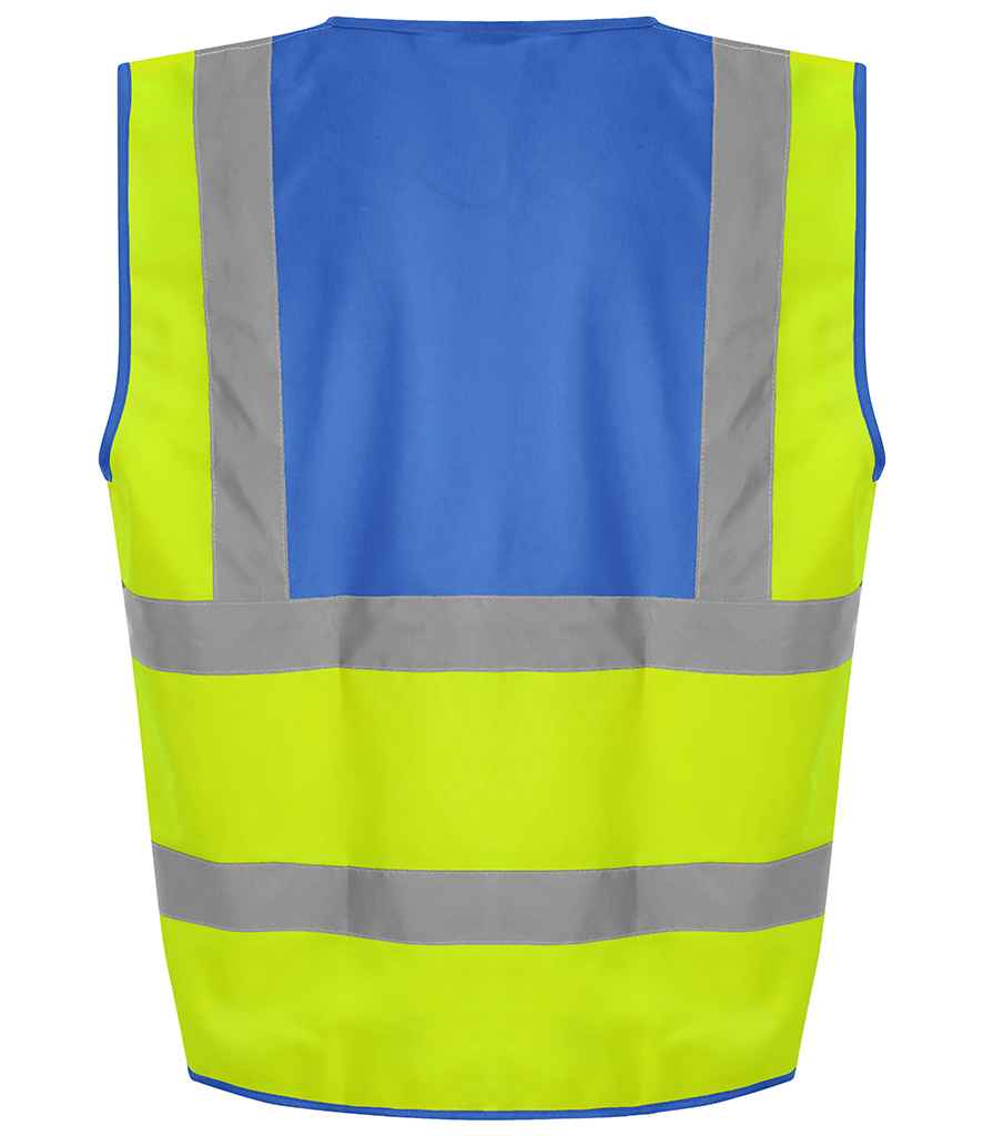 Pro RTX High Visibility Waistcoat | Yellow/Royal Blue - Eg Clothing UK