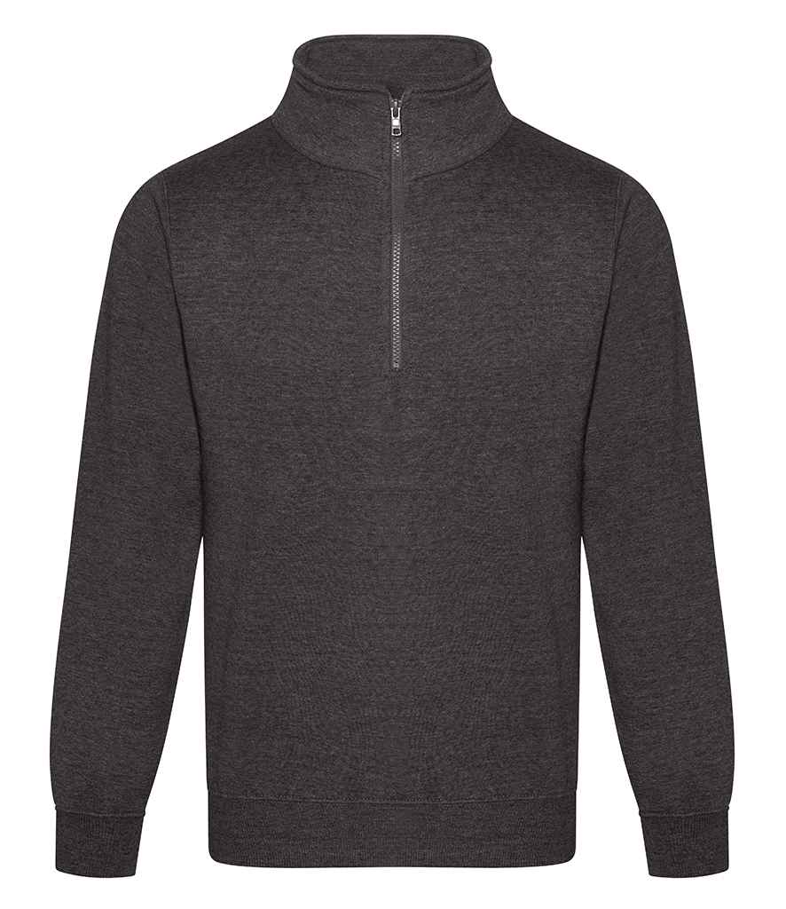 Pro RTX Pro 1/4 Neck Zip Sweatshirt charcoal with zippered neck and durable construction for workwear