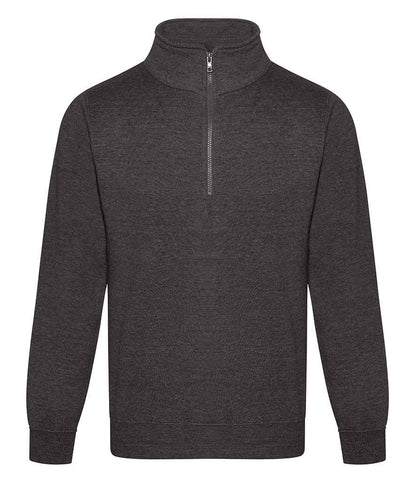 Pro RTX Pro 1/4 Neck Zip Sweatshirt charcoal with zippered neck and durable construction for workwear