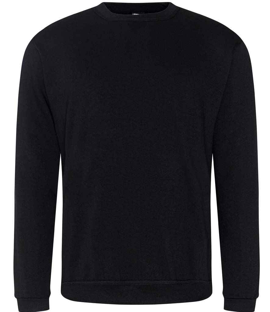 Pro RTX Pro Sweatshirt unisex crewneck 55% polyester 45% cotton polycotton ribbed cuffs and hem machine washable 60°C
