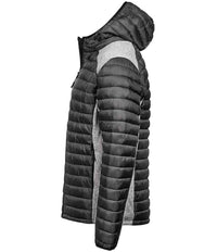 Tee Jays Crossover Hooded Padded Outdoor Jacket | Space Grey/Grey Melange - Eg Clothing UK
