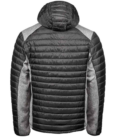 Tee Jays Crossover Hooded Padded Outdoor Jacket | Space Grey/Grey Melange - Eg Clothing UK