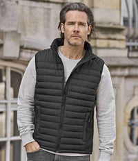 Tee Jays Crossover Padded Bodywarmer | Black/Black - Eg Clothing UK
