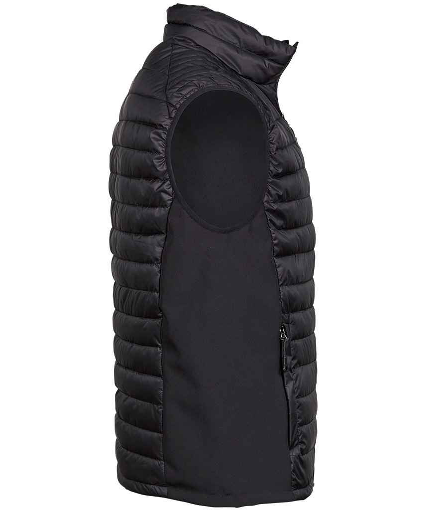 Tee Jays Crossover Padded Bodywarmer | Black/Black - Eg Clothing UK