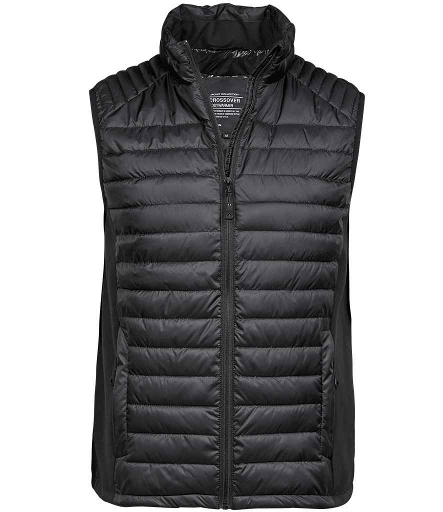 Tee Jays Crossover Padded Bodywarmer | Black/Black - Eg Clothing UK