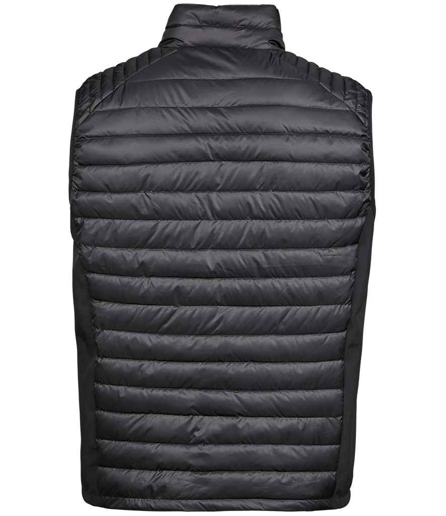 Tee Jays Crossover Padded Bodywarmer | Black/Black - Eg Clothing UK
