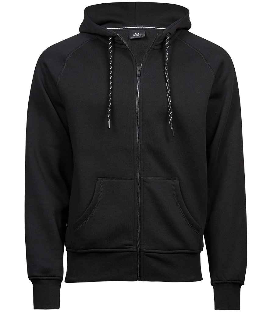 Tee Jays Fashion Zip Hooded Sweatshirt brushed back fleece full-length front zip fashion-fit unisex hood