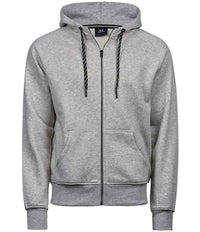 Tee Jays Fashion Zip Hooded Sweatshirt | Heather Grey - Eg Clothing UK