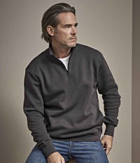 Tee Jays Half Zip Sweatshirt | Dark Grey - Eg Clothing UK