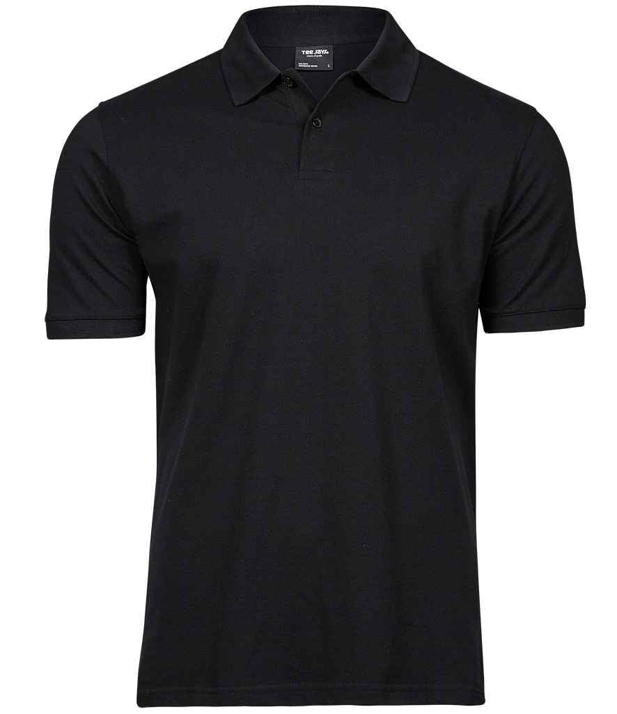 Tee Jays Heavy Cotton Piqué Polo Shirt | Black - Eg Clothing UK