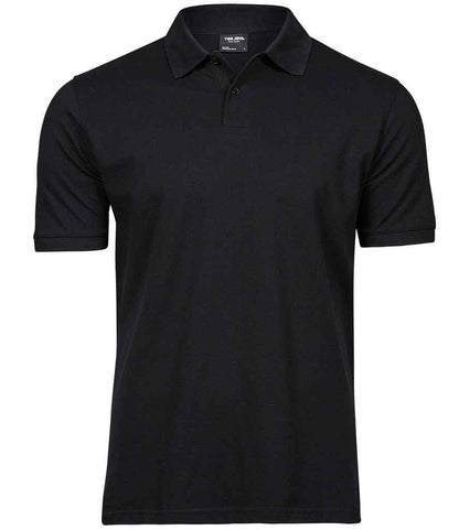 Tee Jays Heavy Cotton Piqué Polo Shirt | Black - Eg Clothing UK
