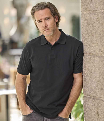 Tee Jays Heavy Cotton Piqué Polo Shirt | Black - Eg Clothing UK