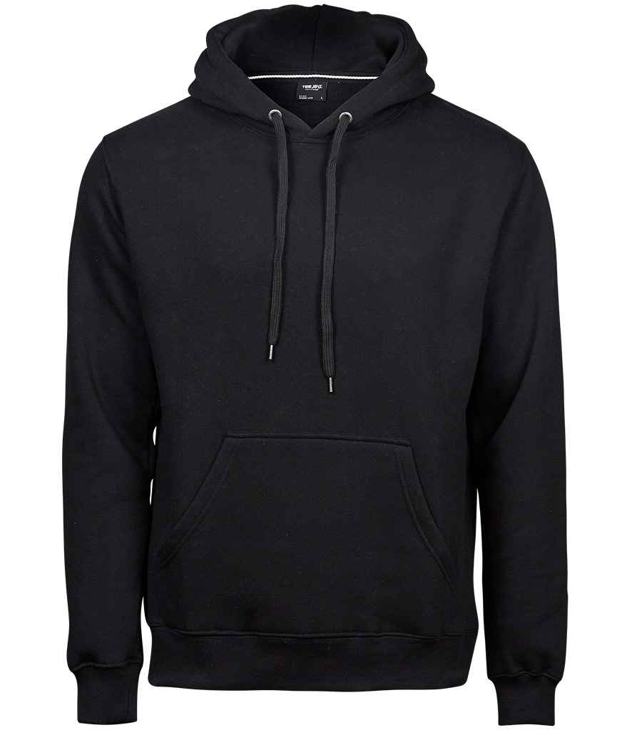 Tee Jays Hooded Sweatshirt brushed back fleece drop shoulder double-layer hood self-color drawcord front pouch pocket