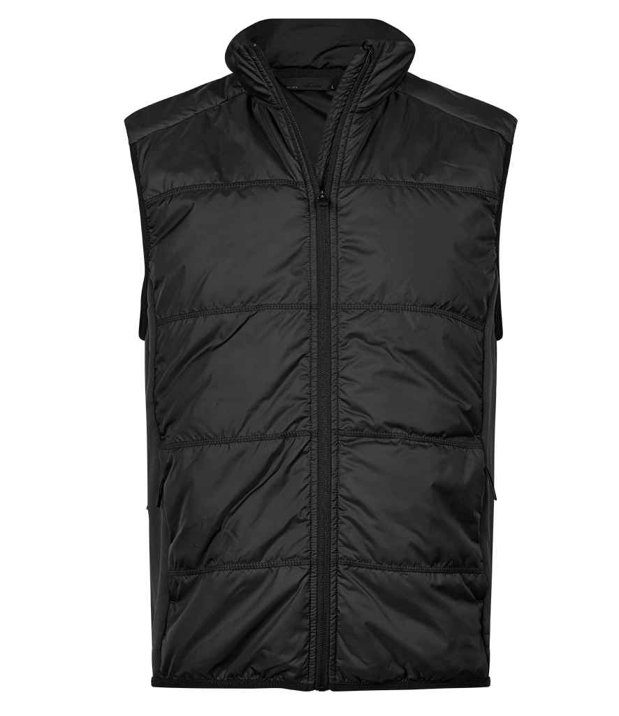 Tee Jays Hybrid - Stretch Bodywarmer | Black/Black - Eg Clothing UK