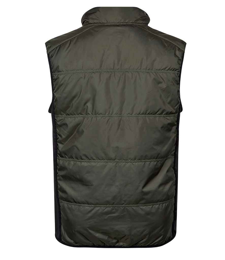 Tee Jays Hybrid - Stretch Bodywarmer | Deep Green/Black - Eg Clothing UK