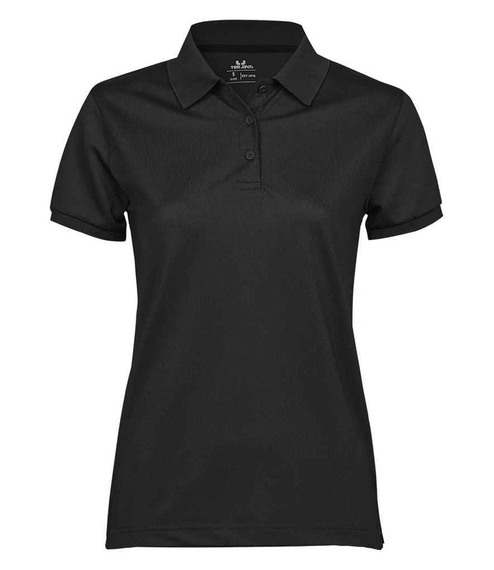 Tee Jays Ladies Club Polo Shirt | Black - Eg Clothing UK