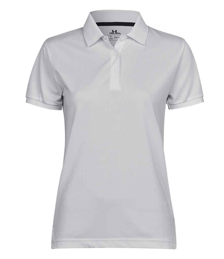 Tee Jays Ladies Club Polo Shirt | White - Eg Clothing UK