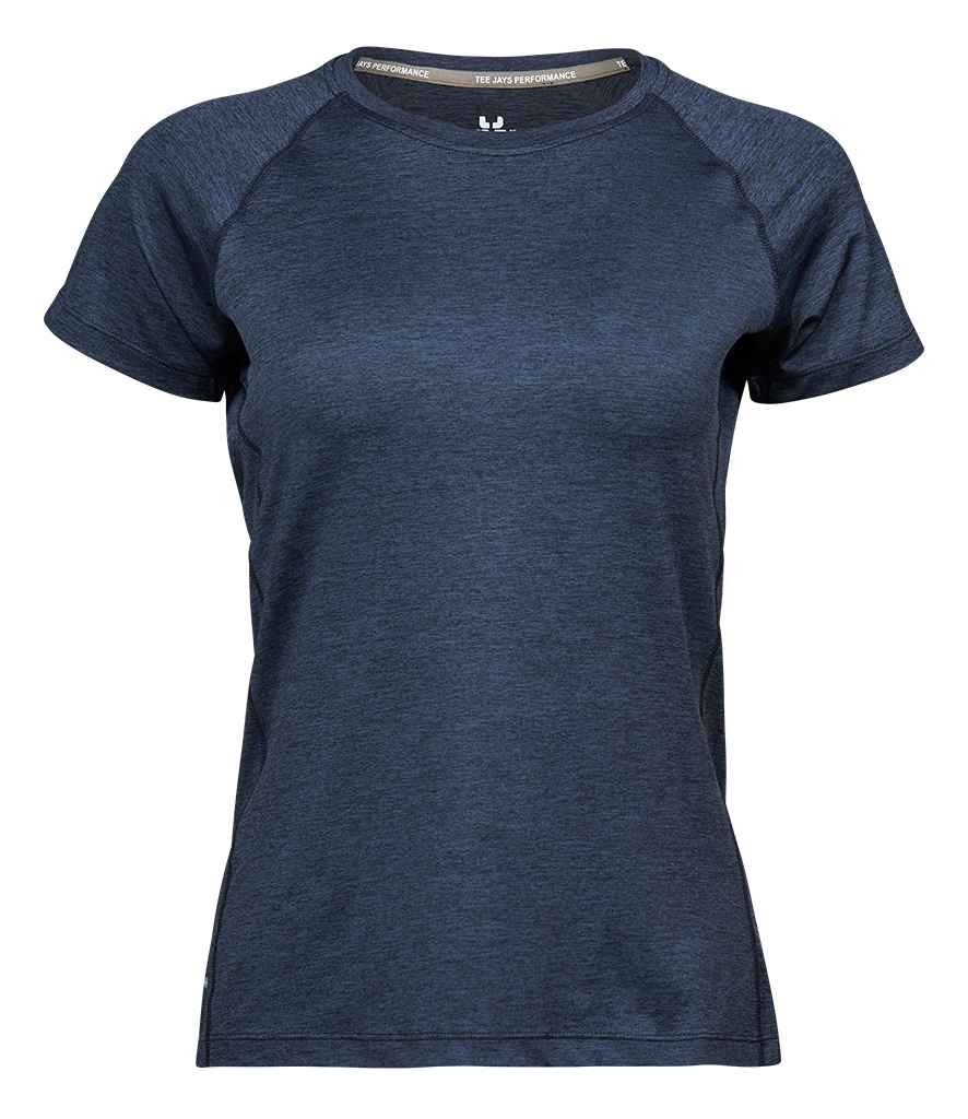 Tee Jays Ladies CoolDry™ T - Shirt | Navy Melange - Eg Clothing UK