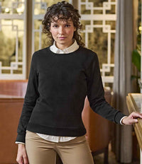 Tee Jays Ladies Crew Neck Sweater | Black - Eg Clothing UK