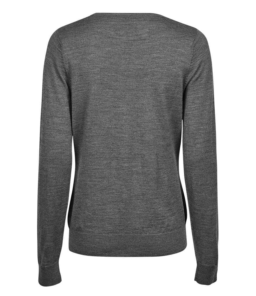 Tee Jays Ladies Crew Neck Sweater | Grey Melange - Eg Clothing UK