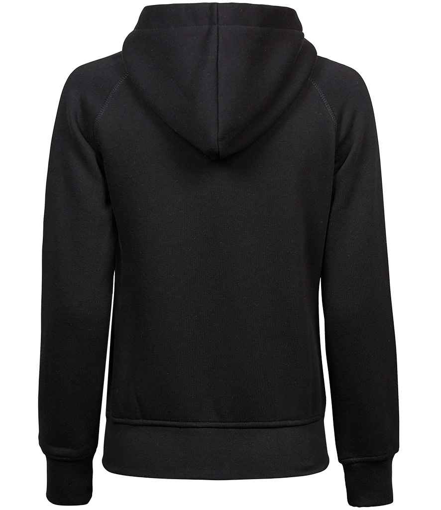 Tee Jays Ladies Fashion Zip Hooded Sweatshirt | Black - Eg Clothing UK
