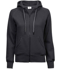 Tee Jays Ladies Fashion Zip Hooded Sweatshirt | Dark Grey - Eg Clothing UK