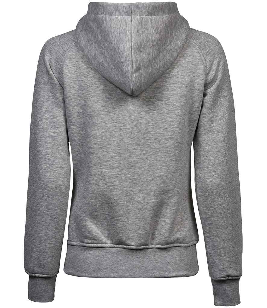 Tee Jays Ladies Fashion Zip Hooded Sweatshirt | Heather Grey - Eg Clothing UK