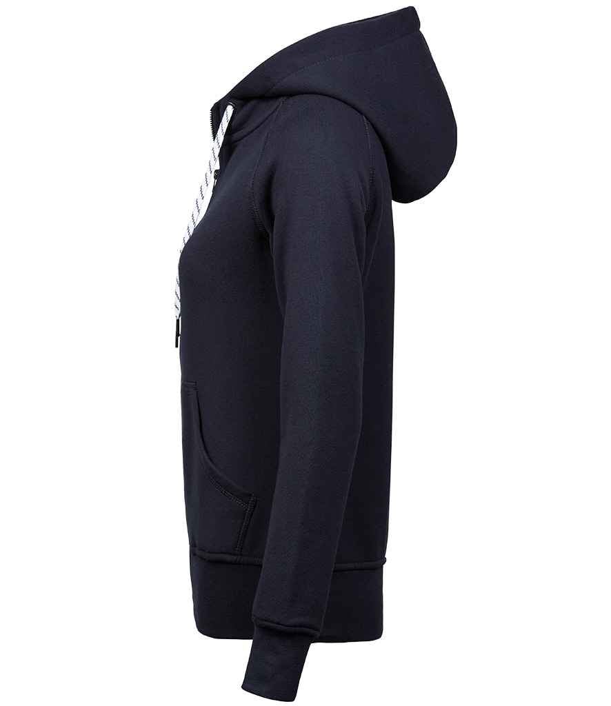 Tee Jays Ladies Fashion Zip Hooded Sweatshirt | Navy - Eg Clothing UK