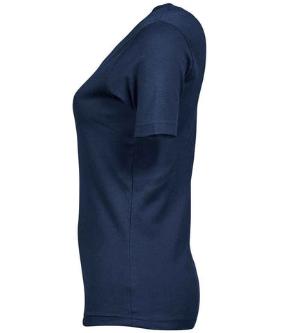 Tee Jays Ladies Interlock T - Shirt | Navy - Eg Clothing UK