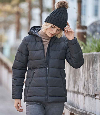 Tee Jays Ladies Lite Hooded Jacket | Black - Eg Clothing UK