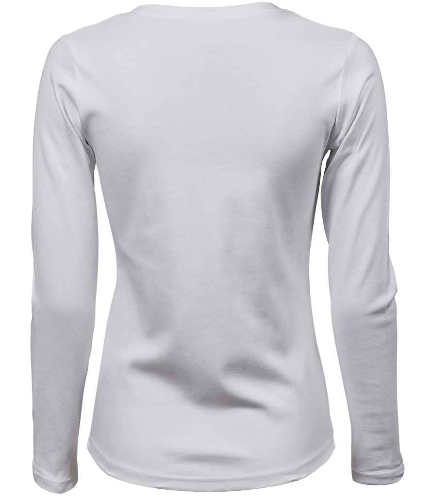 Tee Jays Ladies Long Sleeve Interlock T - Shirt | White - Eg Clothing UK