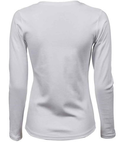 Tee Jays Ladies Long Sleeve Interlock T - Shirt | White - Eg Clothing UK