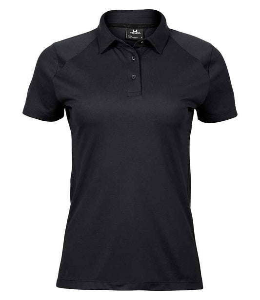 Tee Jays Ladies Luxury Sport Polo Shirt | Black - Eg Clothing UK