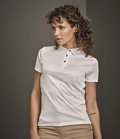 Tee Jays Ladies Luxury Sport Polo Shirt | White - Eg Clothing UK