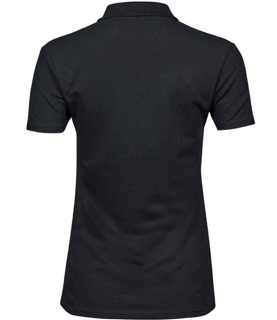 Tee Jays Ladies Luxury Stretch Polo Shirt | Black - Eg Clothing UK