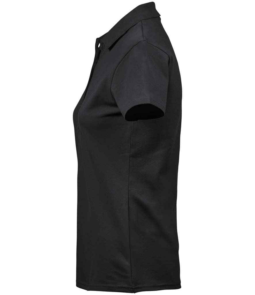 Tee Jays Ladies Luxury Stretch Polo Shirt | Black - Eg Clothing UK