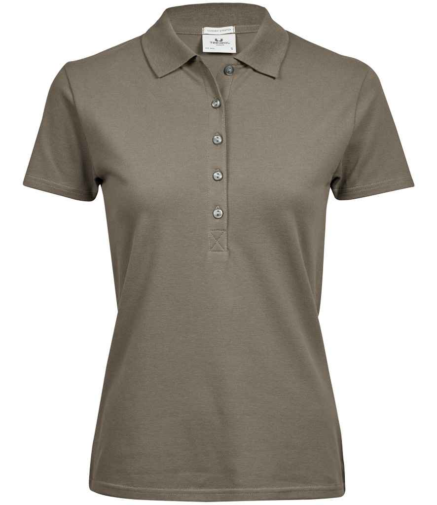 Tee Jays Ladies Luxury Stretch Polo Shirt | Clay - Eg Clothing UK