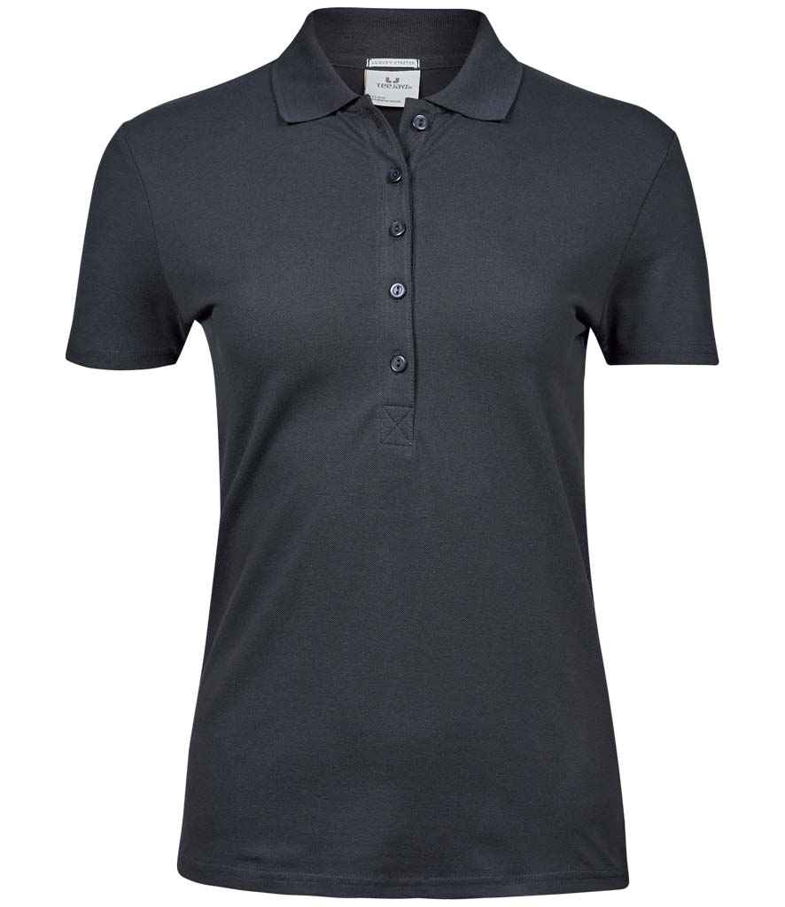 Tee Jays Ladies Luxury Stretch Polo Shirt | Dark Grey - Eg Clothing UK