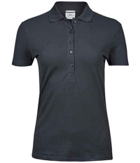 Tee Jays Ladies Luxury Stretch Polo Shirt | Dark Grey - Eg Clothing UK